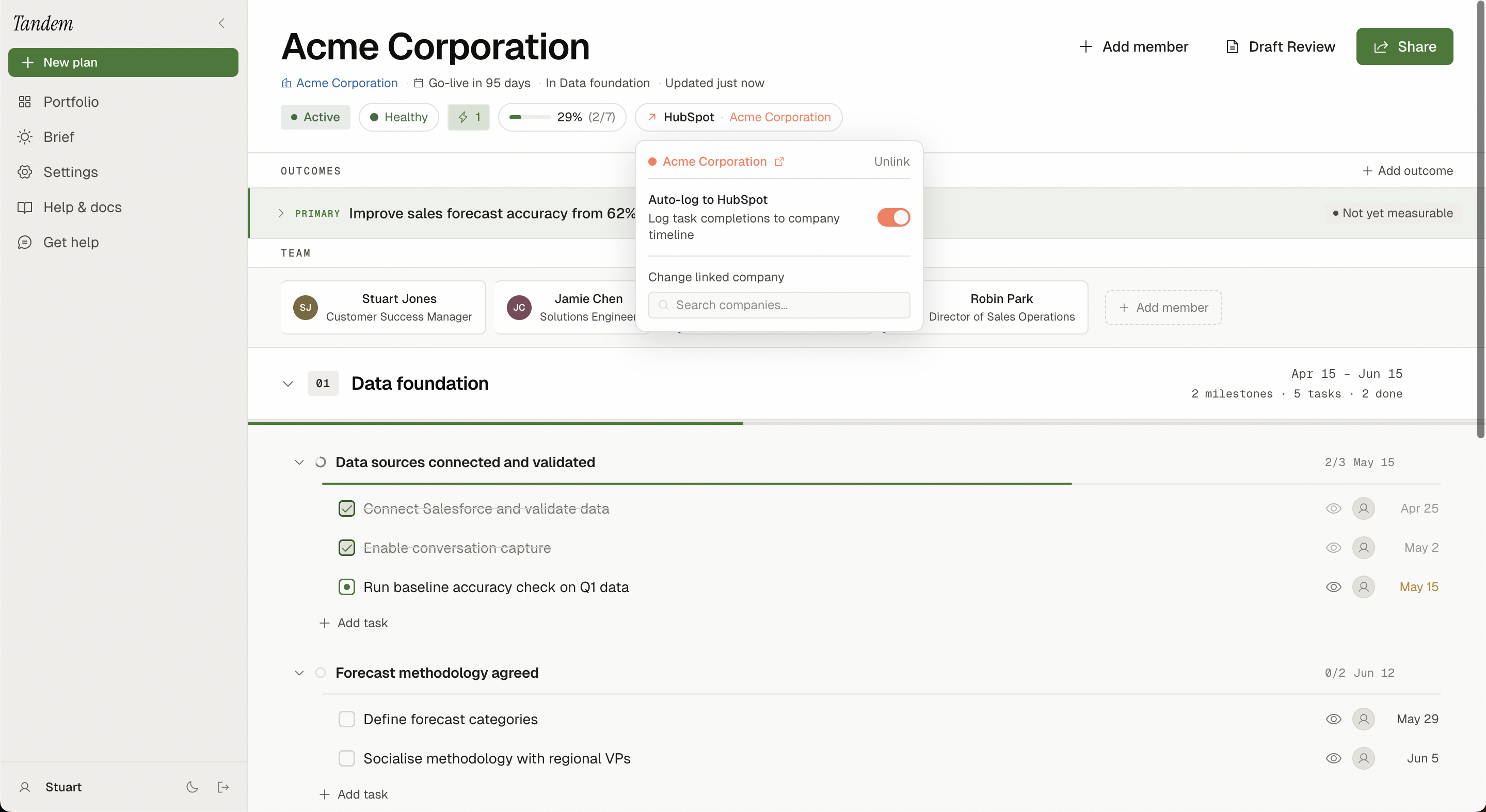 Auto-log setting